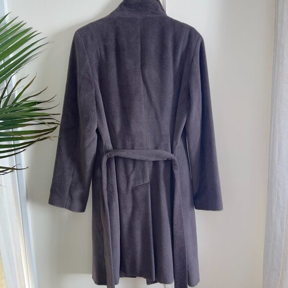 CALVIN KLEIN taupe 10% angora vented button coat!55%wool,10%angora/10 - Picture 12 of 13